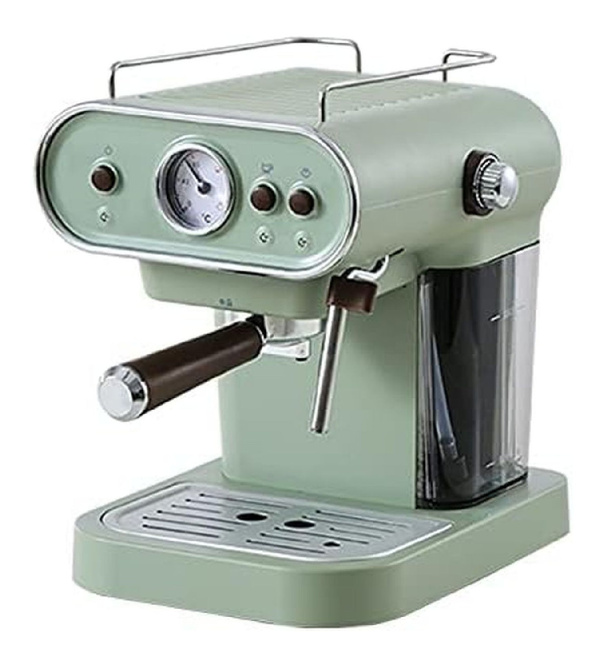 Machine Expresso Retro Vert Pastel Manometre Analogique Design Annees 50