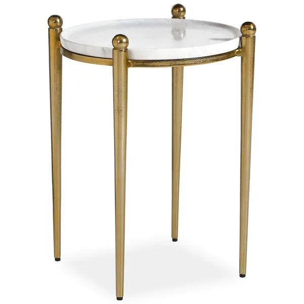 Nahunta Accent Table, Antique Brass