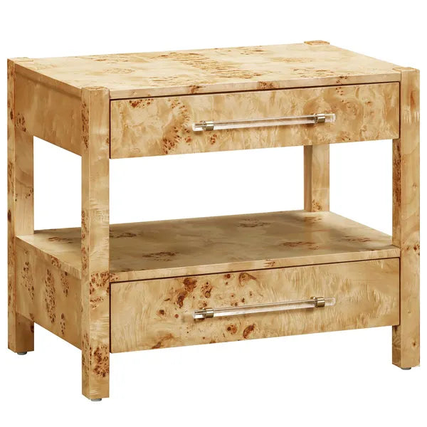 Brandyss 2 Drawer Nightstand, Natural