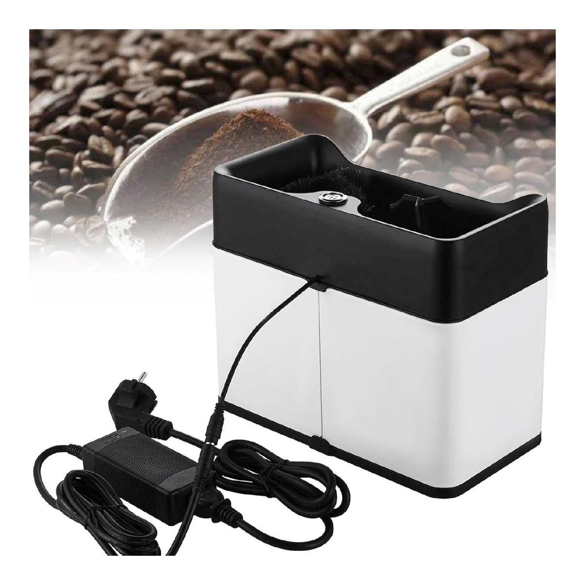Machine nettoyage marc cafe blanche brosse rotation appareil compact