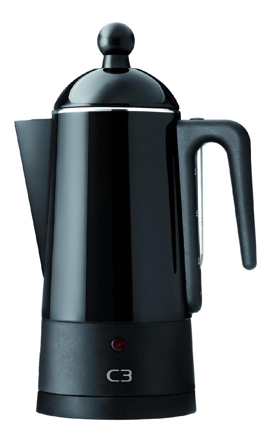 Percolateur electrique laque noir 2-6 tasses sans fil 360