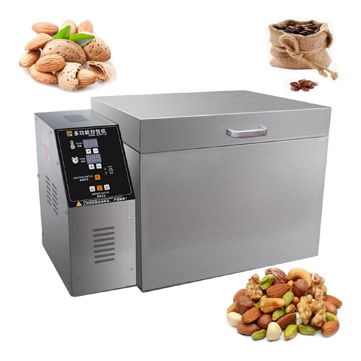 Torrefacteur cafe commercial 2000W digital inox 1kg grains