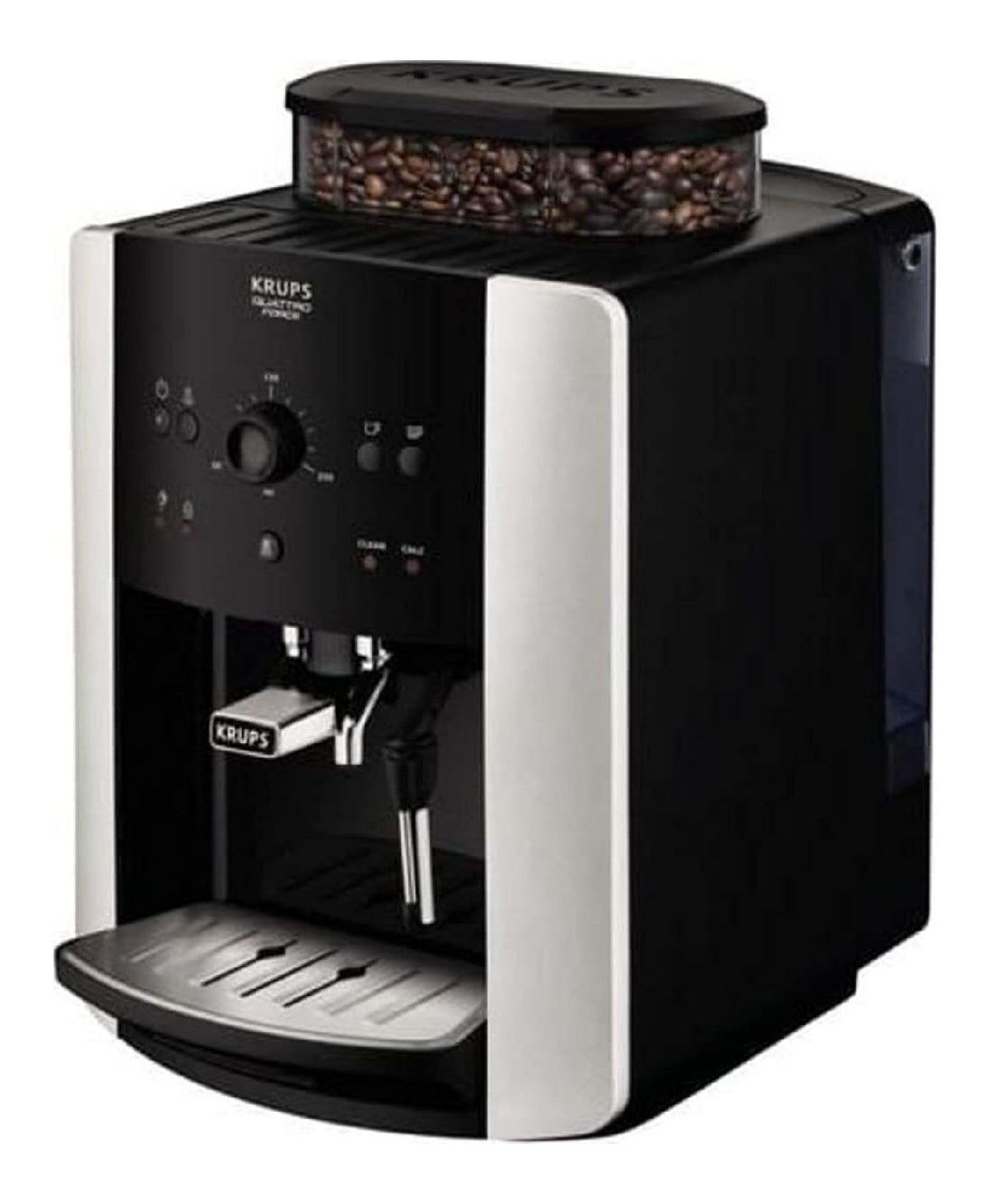Machine Expresso Automatique Grains 1.7L 1450W Broyeur Noir Acier Inoxydable