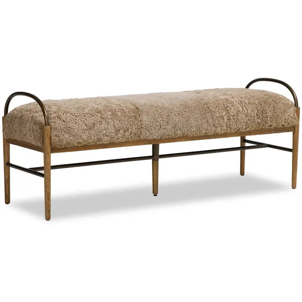 Demi Accent Bench, Taupe by Amber Lewis x Four Hands