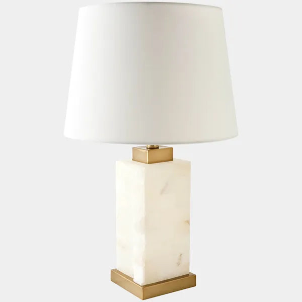 Kasia Square Lamp, Alabaster