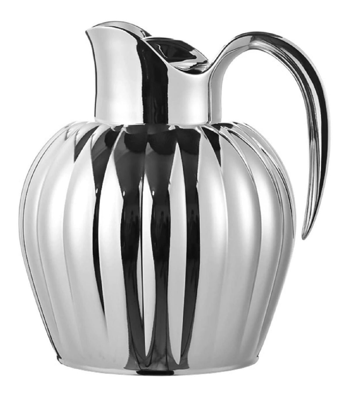 Carafe thermique inox 1.2L double paroi cannelee miroir