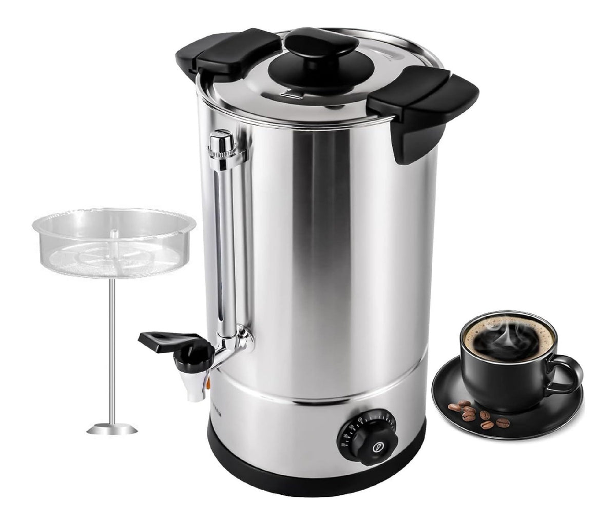 Cafetiere Professionnelle Percolation Inox 10L Robinet Verseur et Chauffage Constant