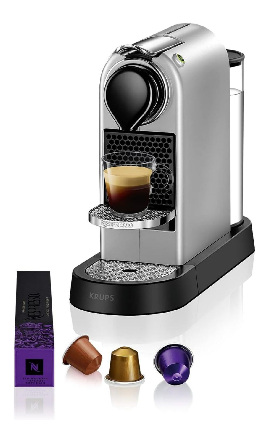 Machine a Capsules Argent Compacte 19 Bars avec Design Contemporain