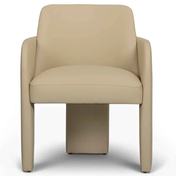 Leo Performance Vegan Leather Dining Chair, Taupe, Set of 2