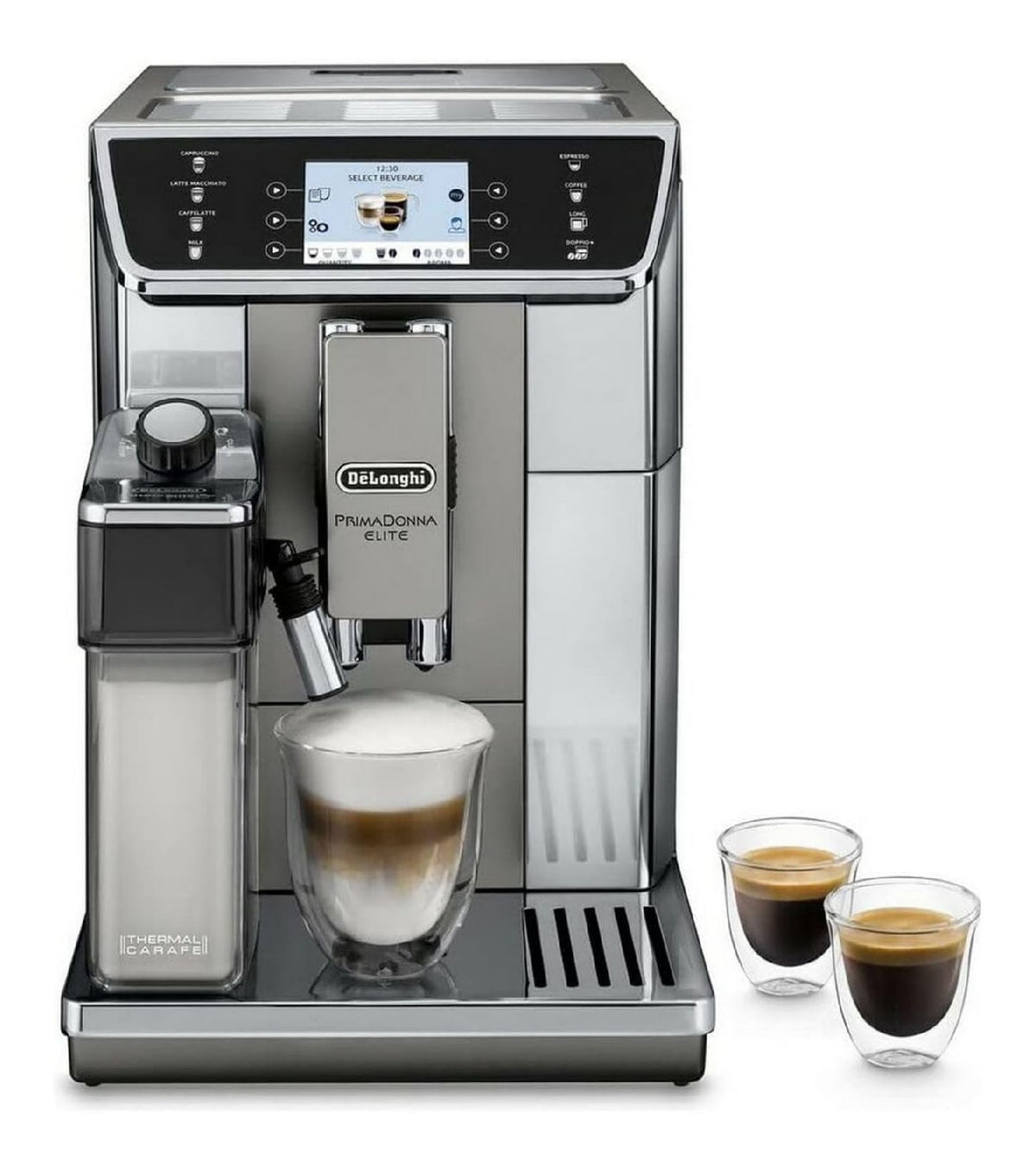 Cafetiere Automatique Premium Ecran Couleur Buse Lait Inox