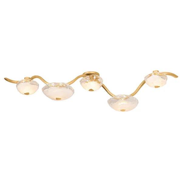 Kune Stretch Semi Flush, Vintage Gold Leaf