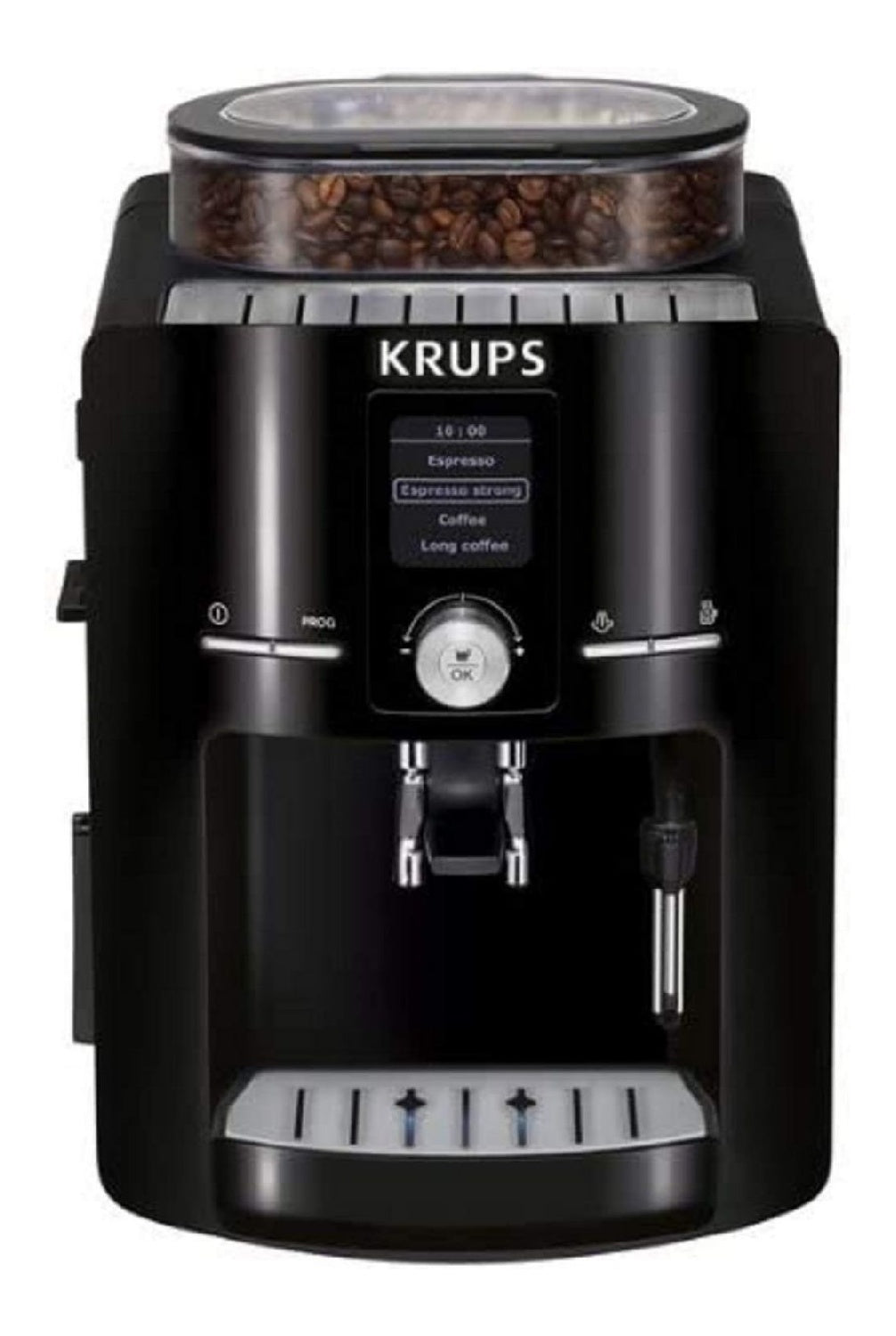 Machine Expresso Grain a Tasse 1.8L 1450W LCD Intensite Reglable Cappuccino Noir