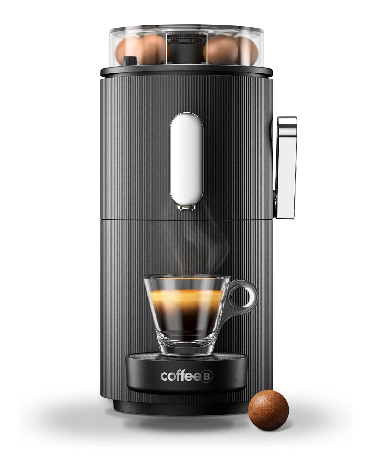 Machine a Boules de Cafe Verticale 1.3L Design Cylindrique Premium