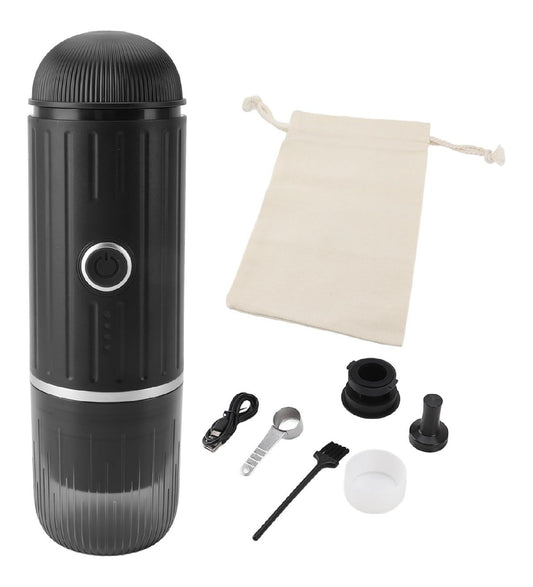 Machine Expresso Portable USB avec Accessoires Complet Brosses et Cuillere Dosage
