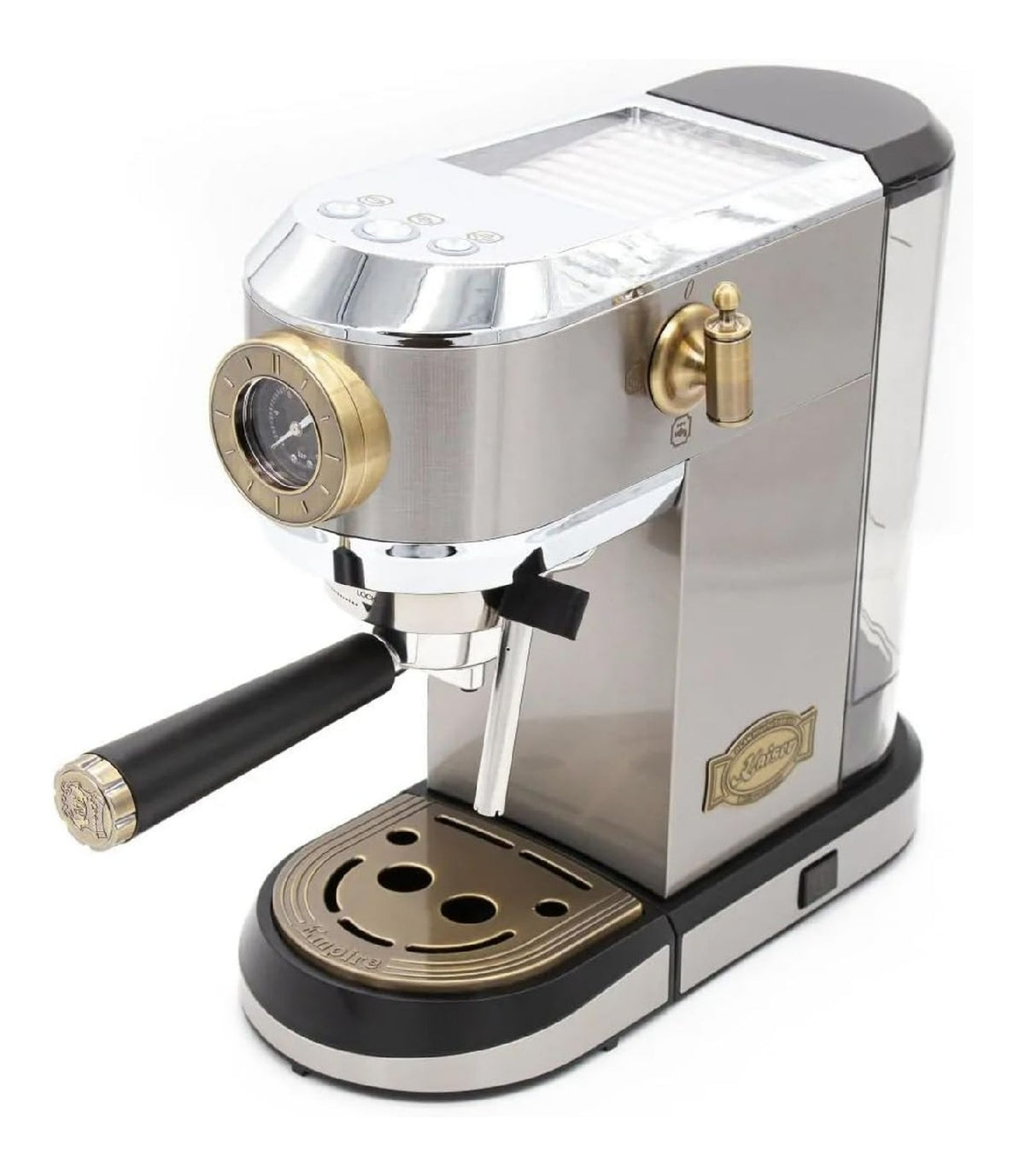 Machine expresso empire 15 bars inox laiton manometre bois poignee