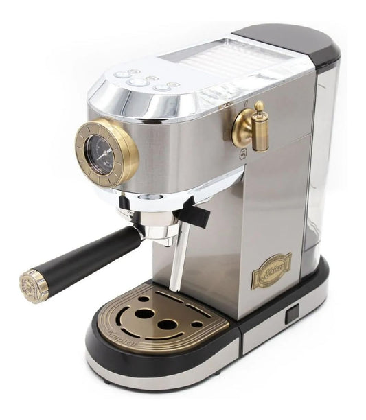Machine expresso empire 15 bars inox laiton manometre bois poignee