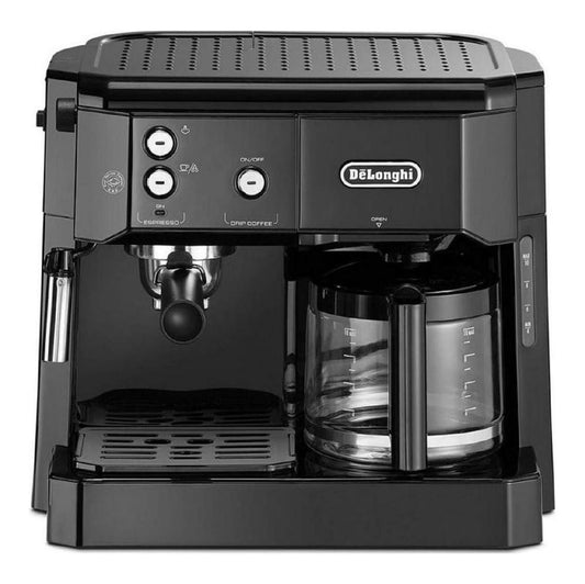 Cafetiere Expresso Combinee Noire 1750W Filtre et Espresso 2-en-1