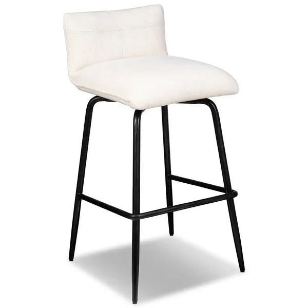 Ridley Swivel Bar & Counter Stool, Nomad Snow by Four Hands