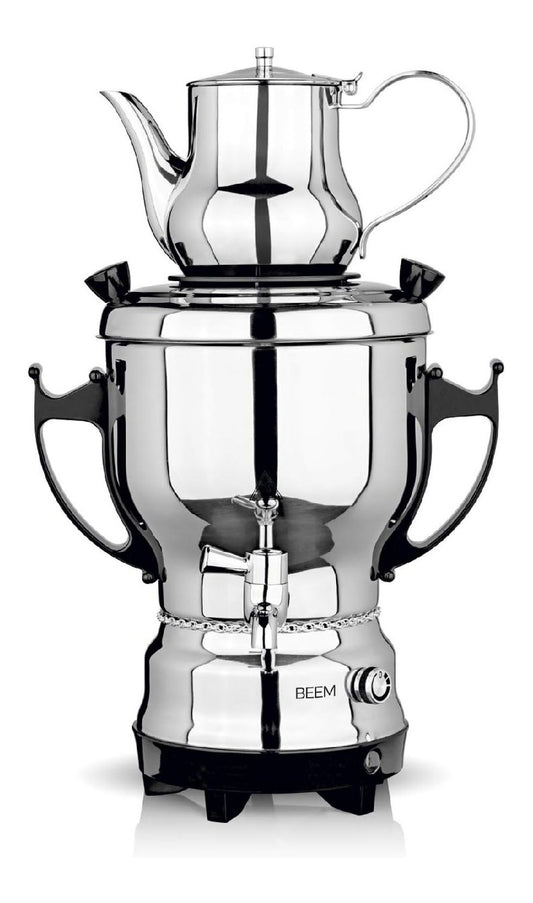 Samovar Theiere 3 L Inox Poli Robinet Distribution Theiere Dessus
