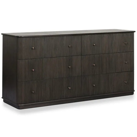 Ona 6 Drawer Dresser, Smoked Black by Four Hands