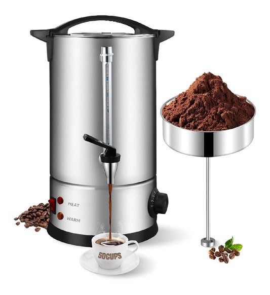 Percolateur 8 L Inox Double Paroi 60 Tasses Robinet Distribution