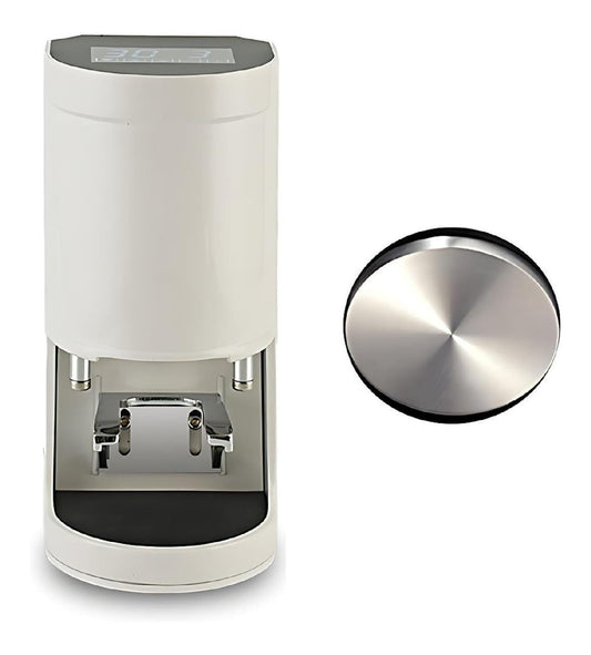 Tasseur Electrique Automatique 58mm Ecran Tactile Pression 5-30kg Blanc Inox 304