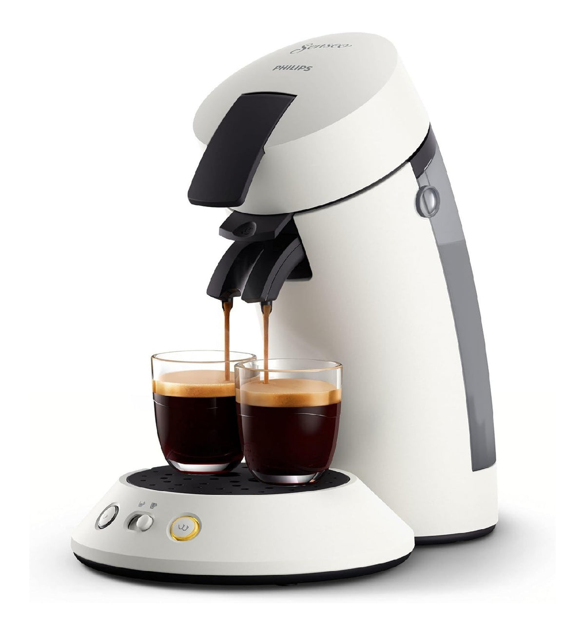 Machine dosettes blanc 2 tasses fonction cafe plus