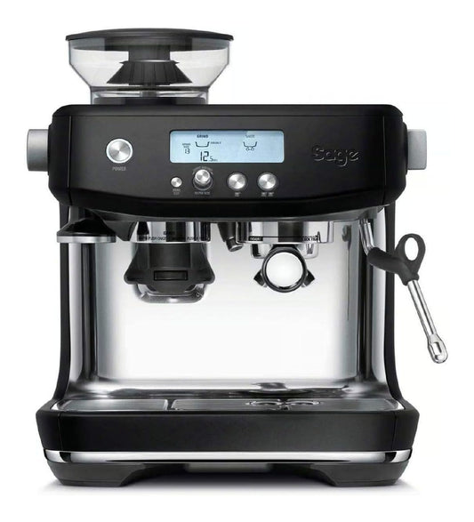 Machine a Cafe Barista Pro Noir et Inox avec Moulin Integre et Buse Vapeur