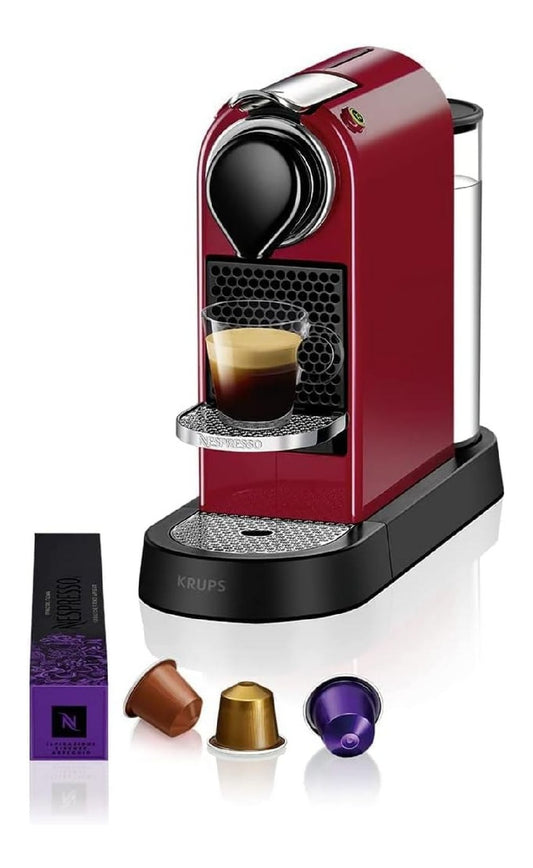 Machine capsules rouge 1L 1260W design compacte expresso crema