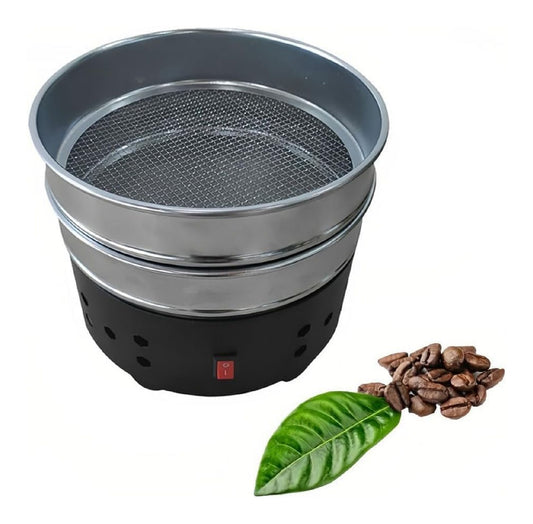 Machine Refroidissement Grains Cafe Torrefaction Inox Double Panier avec Interrupteur