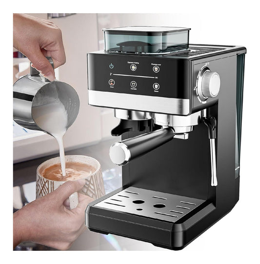 Machine Expresso 3 en 1 1350W 20 Bars Broyeur Buse Vapeur 1.8L NTC Extraction Froide