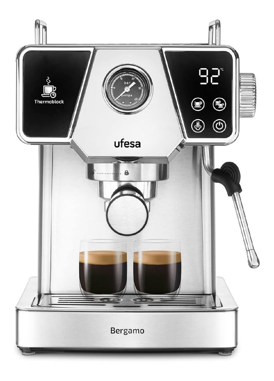 Machine Expresso 20 Bars 1350W Thermoblock Ecran Tactile Manometre 1.4L Acier