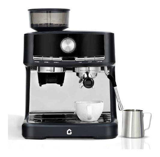 Expresso semi-auto 20 bars 1550 W moulin 30 moutures 58 mm vapeur 360