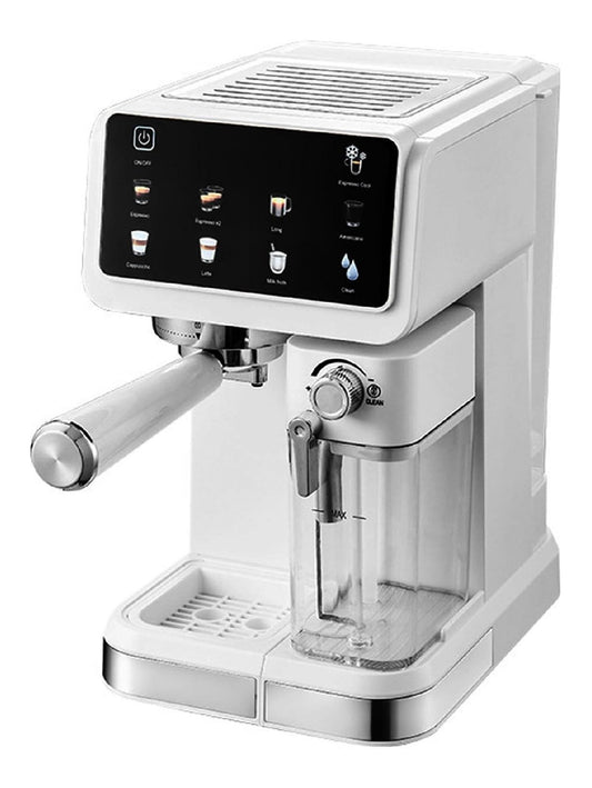 Machine Expresso 20 Bars Tactile Couleur 6 Modes Lait Auto-Nettoyant 1.5L Blanche