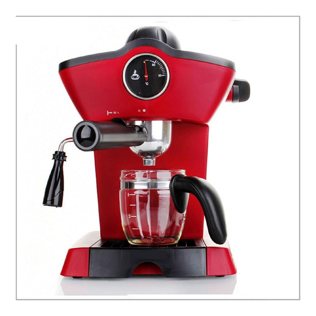 Machine Expresso Auto 700W Compacte Maison Appartement Un Bouton Detachable Noir