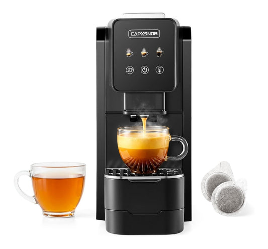 Machine a Dosettes ESE 44mm Noire avec Ecran Tactile et 4 Boissons