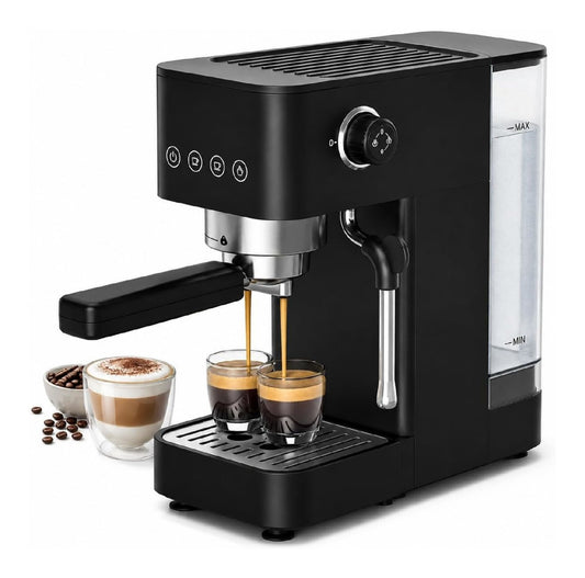 Machine Expresso Compacte 20 Bars avec Buse Vapeur - Noir