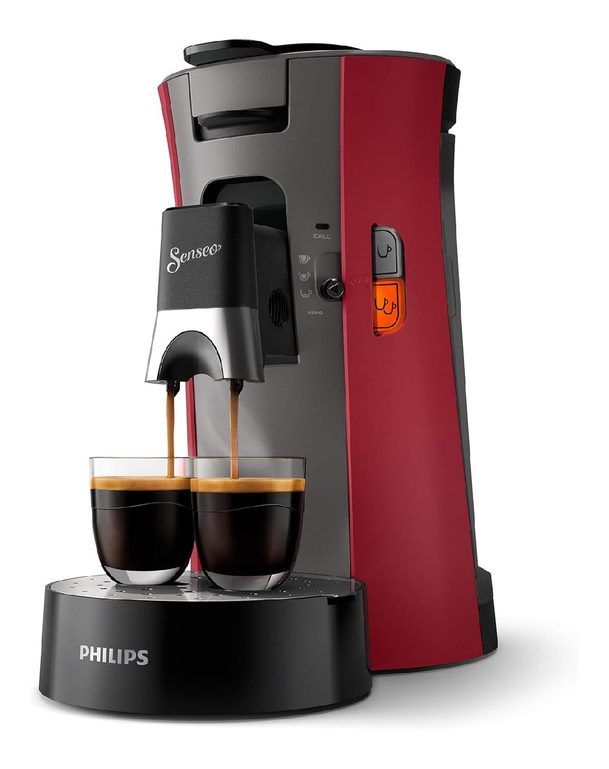 Cafetiere dosettes select rouge intense deux tasses eco programme