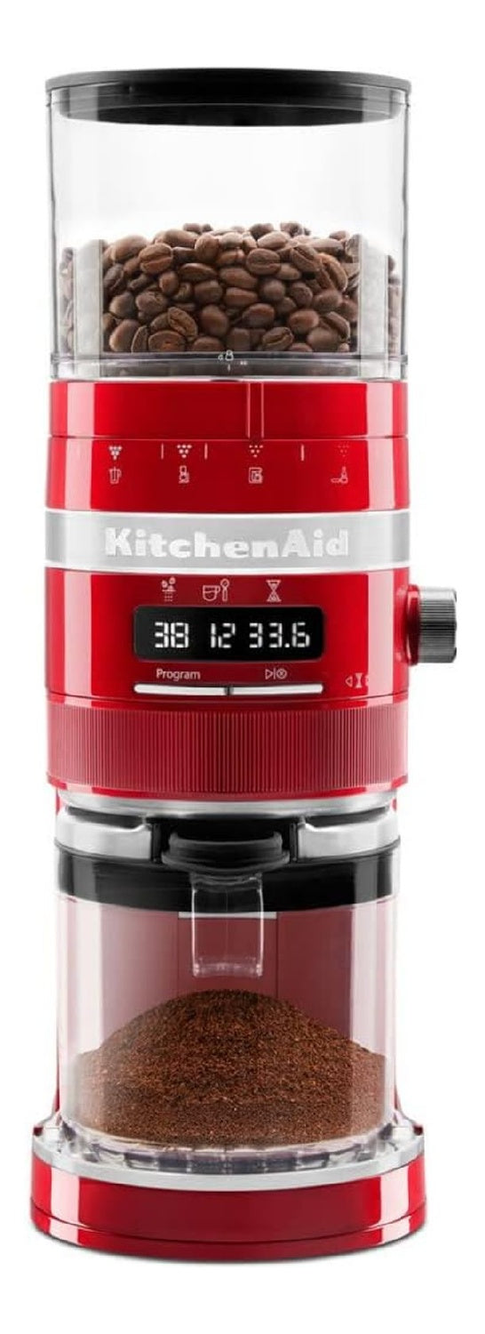 Moulin electrique a cones rouge emblematique boitier metallique ecran digital