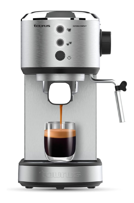 Machine Expresso Compacte 1350W 20 Bars Thermoblock Supreme Cream 2 Cafes Inox
