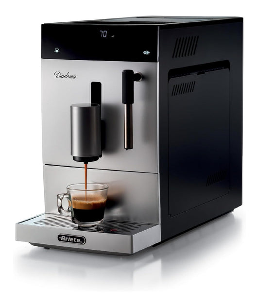 Machine Expresso Auto 1 Clic Cappuccino Chauffant Noire Ecran LED Bec Reglable