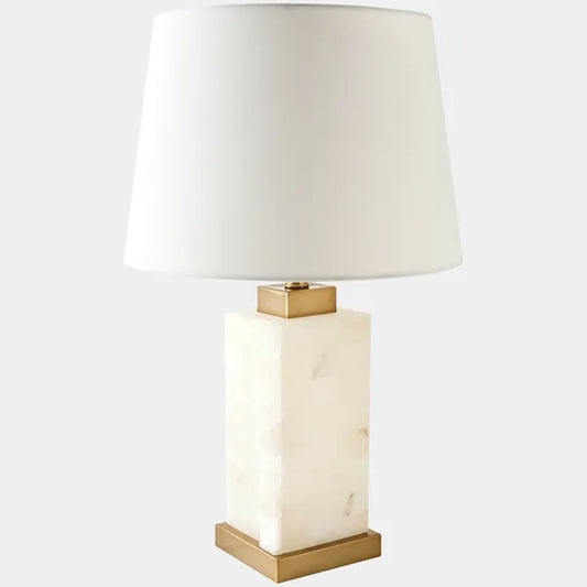 Kasia Square Lamp, Alabaster