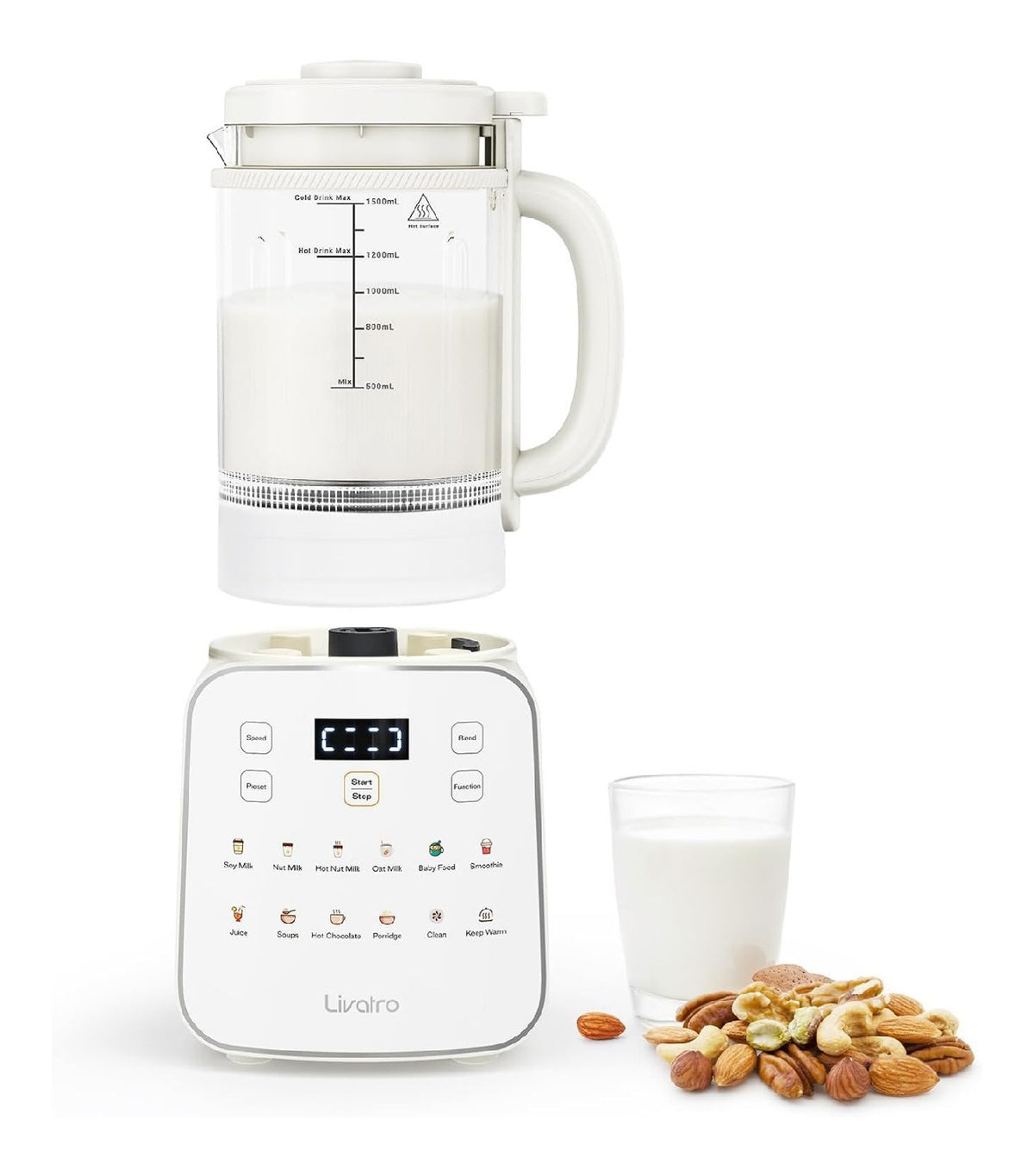 Machine lait vegetal 1.5L 12 programmes multifonction smoothie soupe