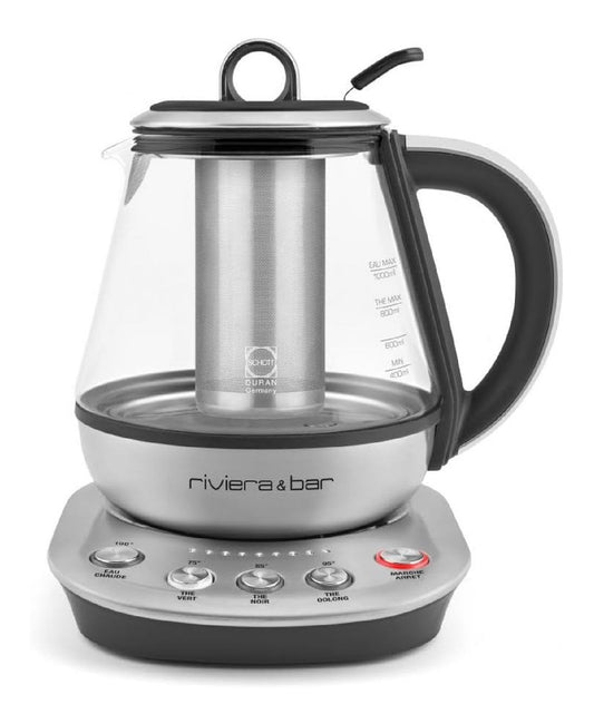 Theiere Programmable 1 L Chauffe Rapide 800 W Ecran Digital