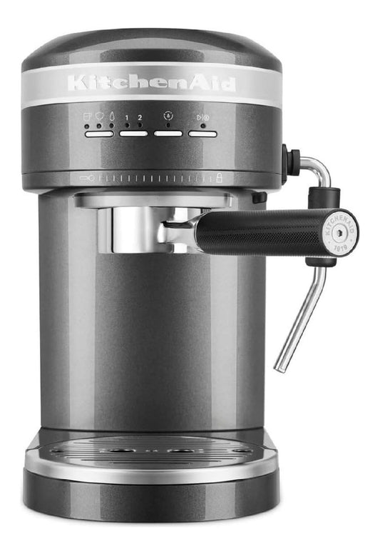 Machine expresso artisan grise 15 bars buse vapeur 1.4L compacte