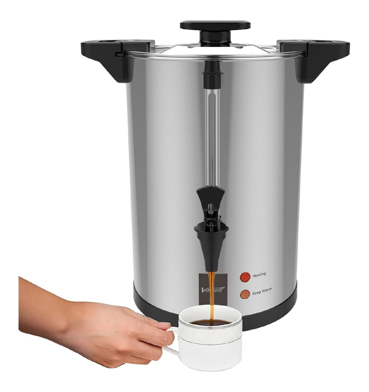 Percolateur Grande Capacite 20 L 135 Tasses Inox Double Paroi