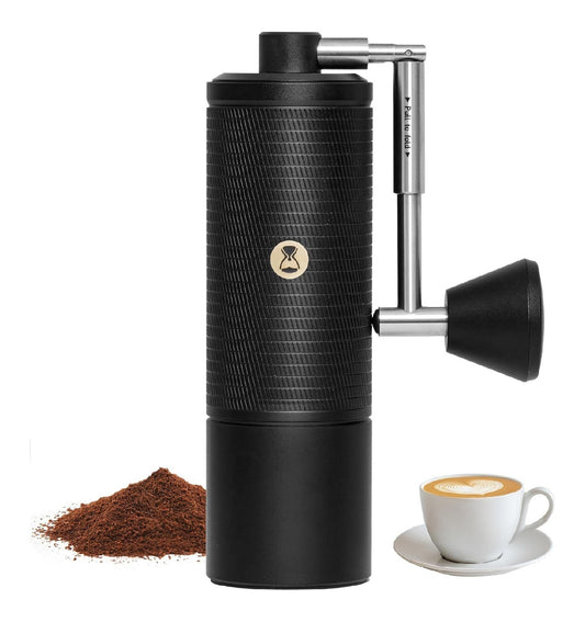 Moulin manuel Espresso Pro broyeur S2C 42mm aluminium noir poignee pliable
