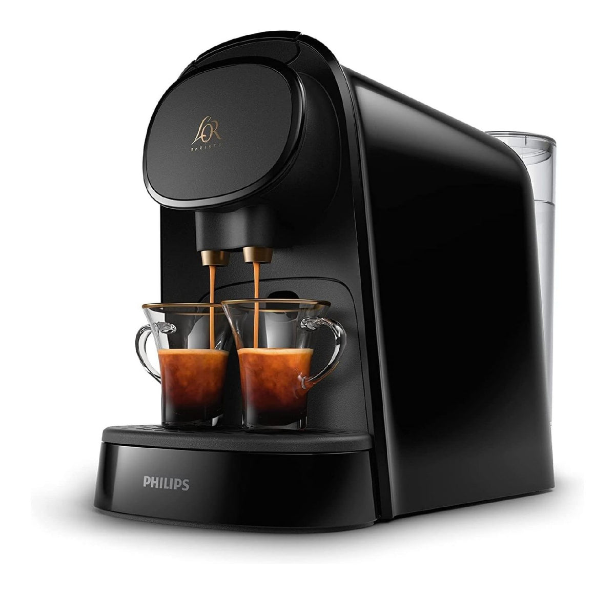 Machine capsules noire 19 bars deux tasses crema cafe de specialite