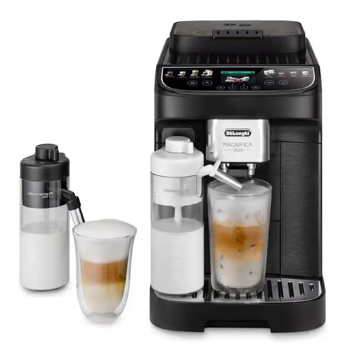 Expresso automatique 20 boissons chaudes froides 2 carafes lait ecran TFT