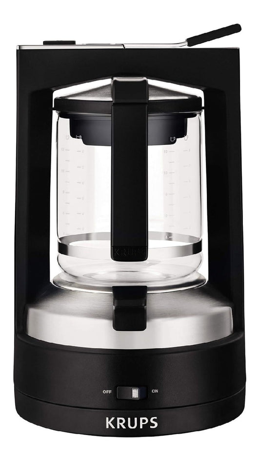 Cafetiere filtre 850W design ouvert carafe verre 12 tasses compacte